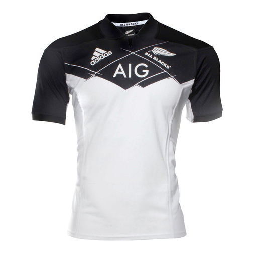 Camiseta Rugby All Blacks Replica Segunda Ropa 2017/18 Negro Blanco