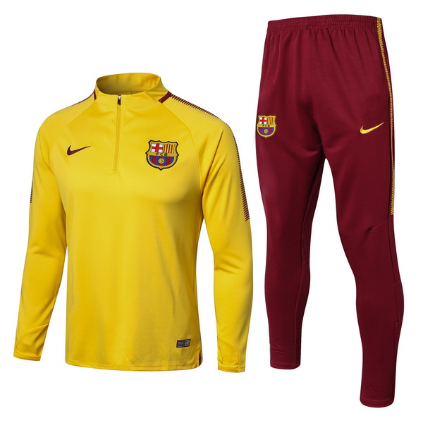 Chandal Barcelona Niños 2017/18 Amarillo Rojo