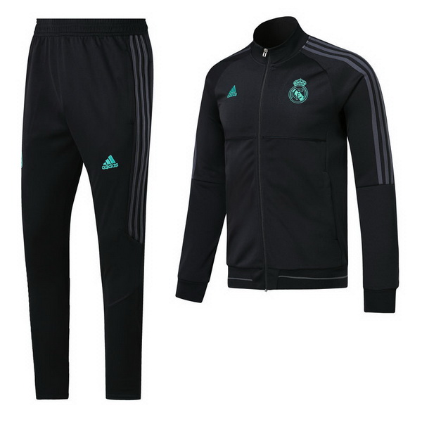 Chandal Real Madrid Niños 2017/18 Negro Verde Gris